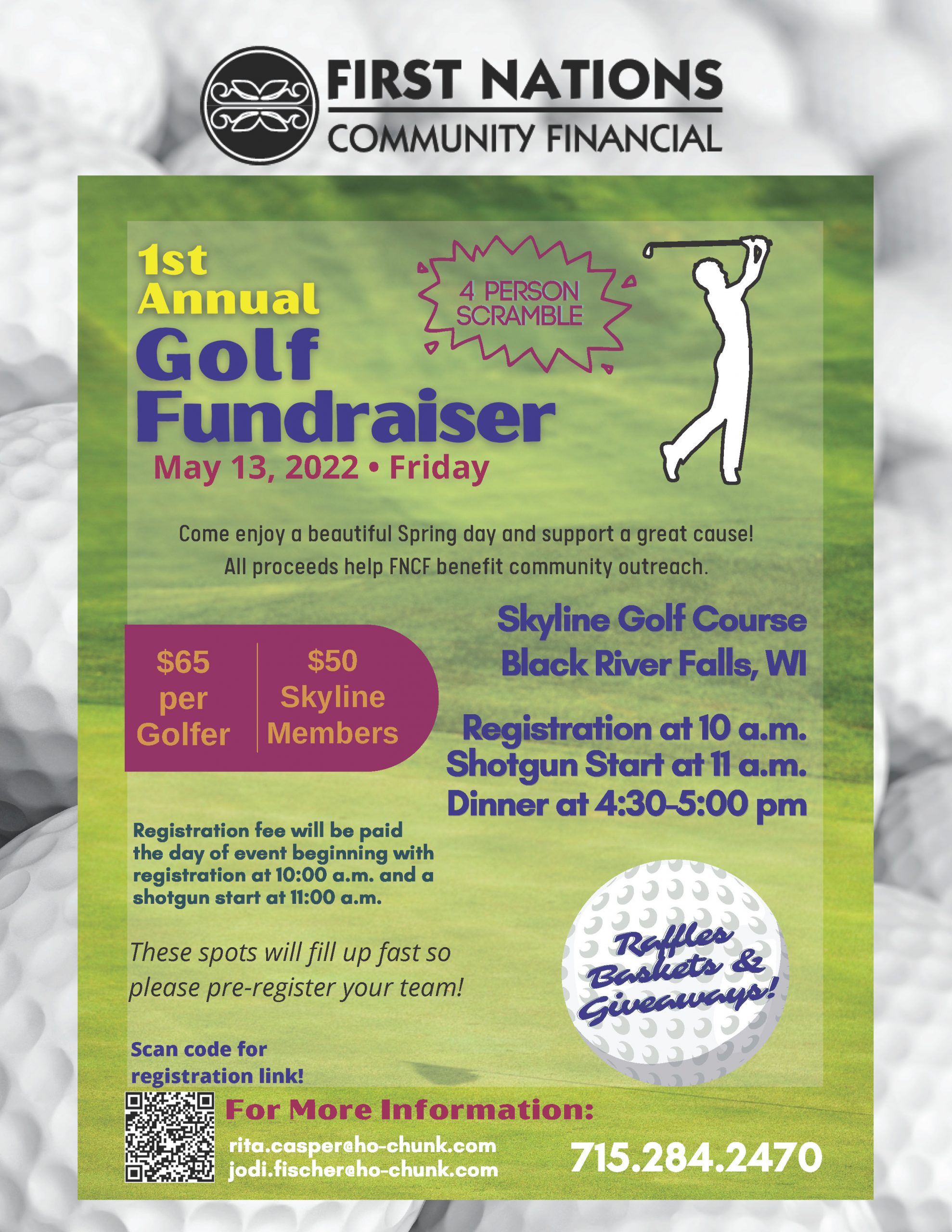 Golf Fundraiser Flyer 03.10.2022v1- with QR